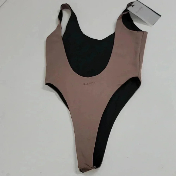 Elle Reve Peace Bodysuit Black/ Taupe - Picture 10 of 12